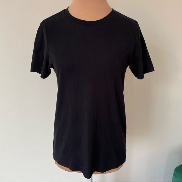 Frank & Oak Black Short Sleeve Crewneck Good Cotton Boy Tee Shirt EUC Size XS - Picture 4 of 11